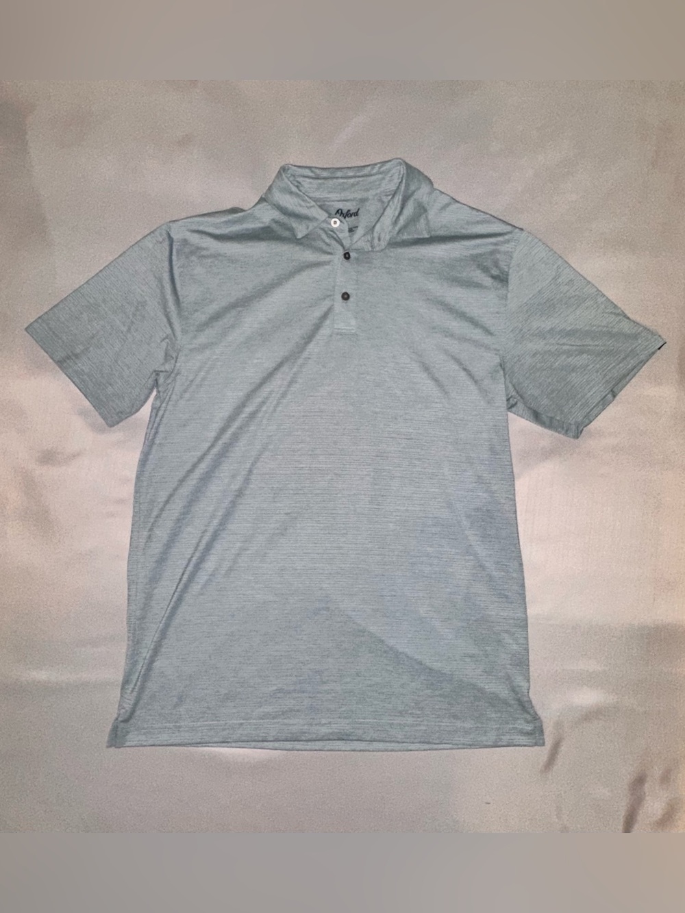 Oxford Golf Men’s Light Blue Polo Collared Shirt